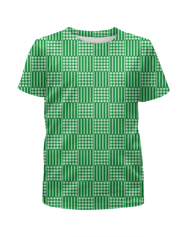 printio футболка с полной запечаткой женская горох в квадрате Printio Футболка с полной запечаткой для мальчиков Горох и линия
