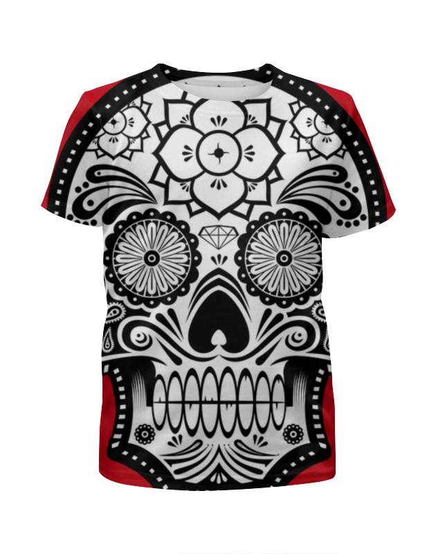 printio футболка с полной запечаткой мужская la muerte Printio Футболка с полной запечаткой для мальчиков Santa muerte skull