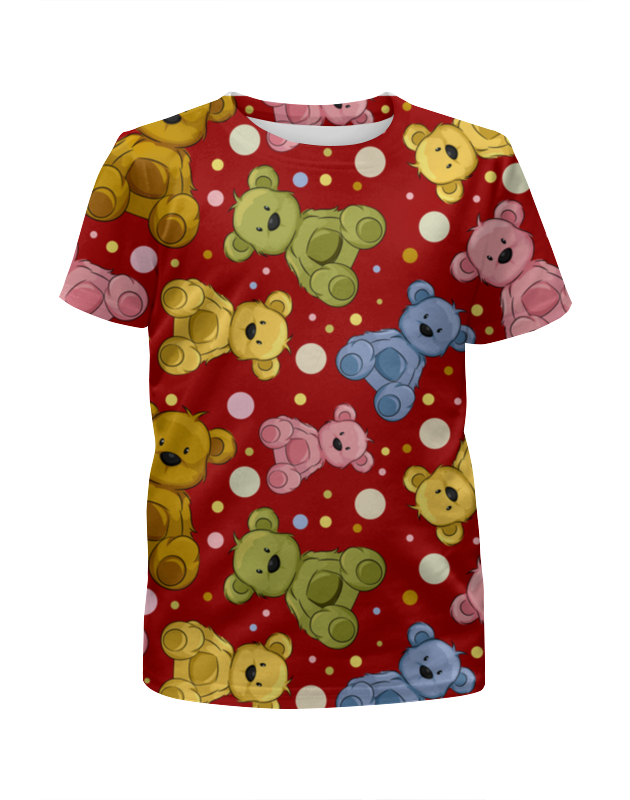 Printio Футболка с полной запечаткой для мальчиков Радужные мишки printio футболка с полной запечаткой для девочек радужные мишки