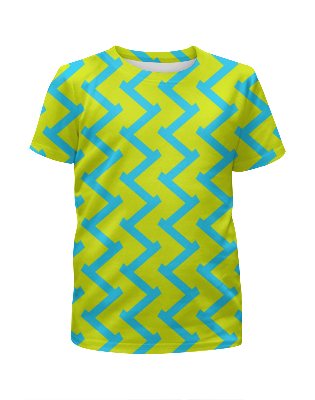 Printio Футболка с полной запечаткой для мальчиков Желто-голубой узор printio футболка с полной запечаткой мужская желто голубой узор