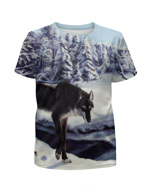 Printio Футболка с полной запечаткой для мальчиков Волк в лесу printio футболка с полной запечаткой для девочек волк в лесу