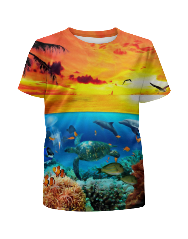 Printio Футболка с полной запечаткой для мальчиков Морской риф printio футболка с полной запечаткой для мальчиков морской берег