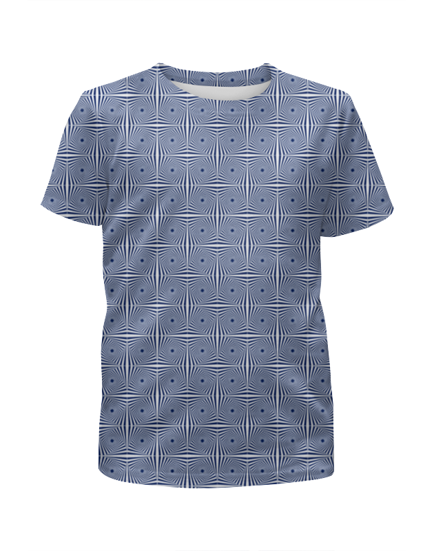 printio футболка с полной запечаткой для мальчиков иллюзия Printio Футболка с полной запечаткой для мальчиков Оптическая иллюзия - орнамент (сине-белый)