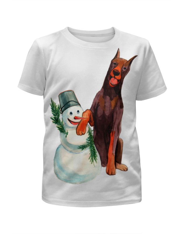 Printio Футболка с полной запечаткой для мальчиков Забавная акварельная собака, символ 2018 года printio футболка с полной запечаткой для мальчиков зимний пес