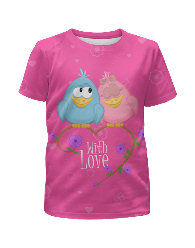 Printio Футболка с полной запечаткой для мальчиков Милые птички. with love. printio футболка с полной запечаткой для мальчиков птички