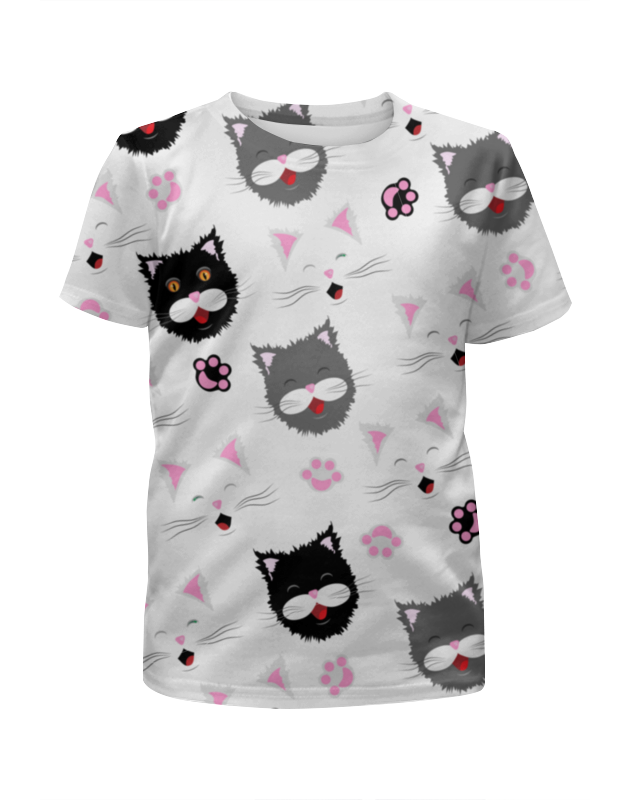 printio футболка с полной запечаткой для мальчиков котики и бабочки Printio Футболка с полной запечаткой для мальчиков Котики