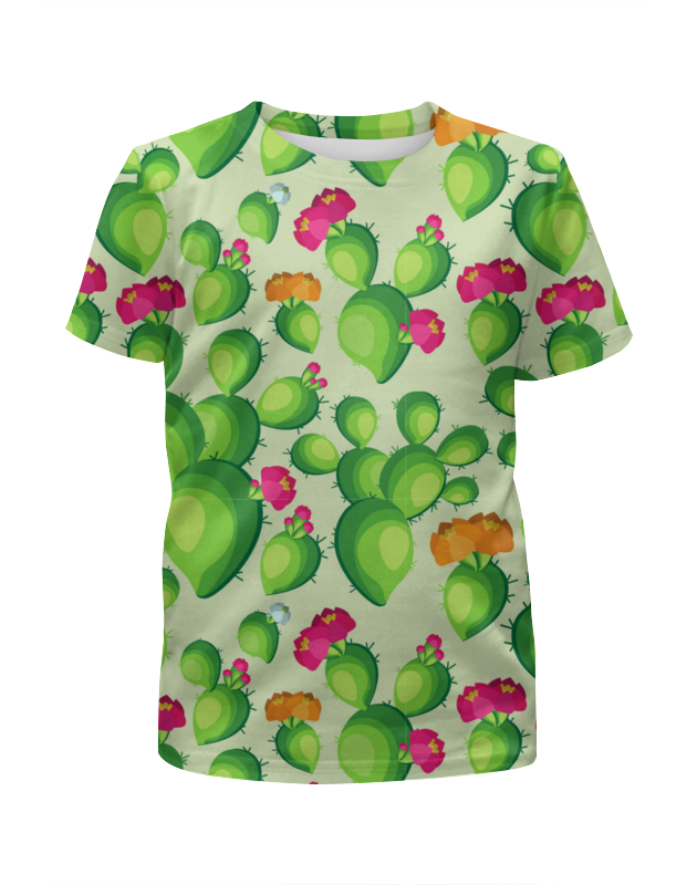 printio футболка с полной запечаткой мужская кактусы Printio Футболка с полной запечаткой для мальчиков Кактусы в цвету