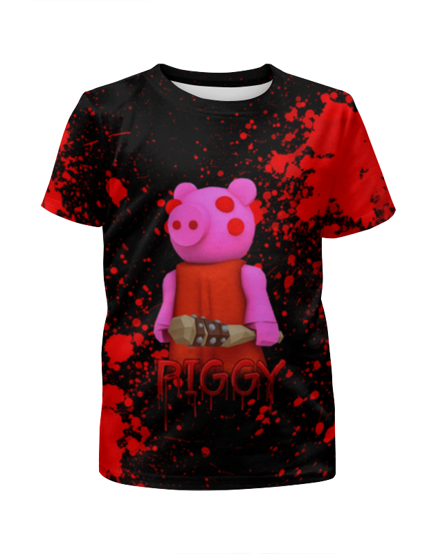 printio футболка с полной запечаткой для мальчиков неформальная свинка Printio Футболка с полной запечаткой для мальчиков Roblox piggy - свинка пигги