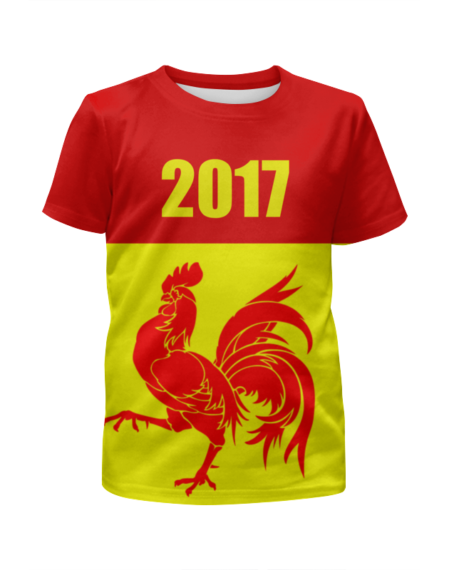 Printio Футболка с полной запечаткой для мальчиков 2017 - год красного петуха printio футболка с полной запечаткой для девочек год петуха 2017 ёлки