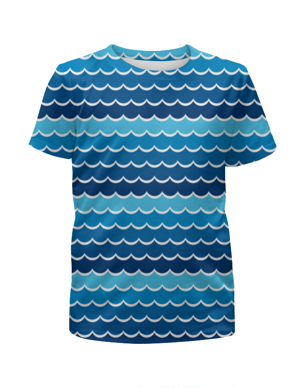 Printio Футболка с полной запечаткой для мальчиков Абстрактные морские волны printio футболка с полной запечаткой для девочек абстрактные голубые треугольники