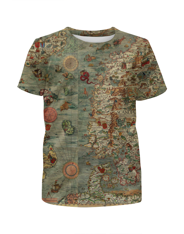 Printio Футболка с полной запечаткой для мальчиков Old map printio футболка с полной запечаткой мужская old map