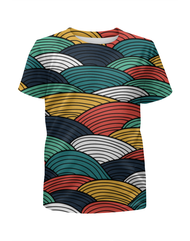 Printio Футболка с полной запечаткой для мальчиков Цветные волны printio футболка с полной запечаткой мужская абстрактные морские волны