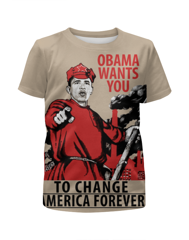 Printio Футболка с полной запечаткой для мальчиков Obama red army