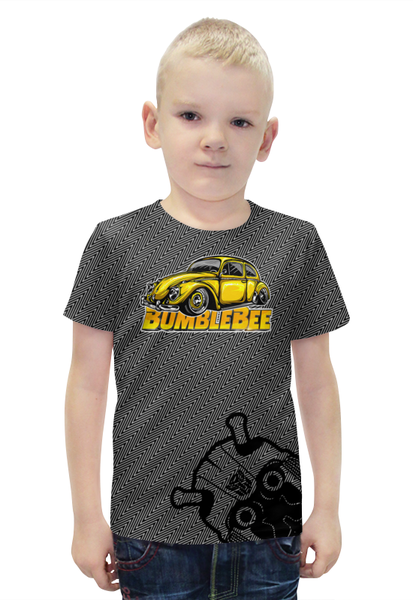 Заказать детскую футболку в Москве. Футболка с полной запечаткой для мальчиков Бамблби от balden - готовые дизайны и нанесение принтов.