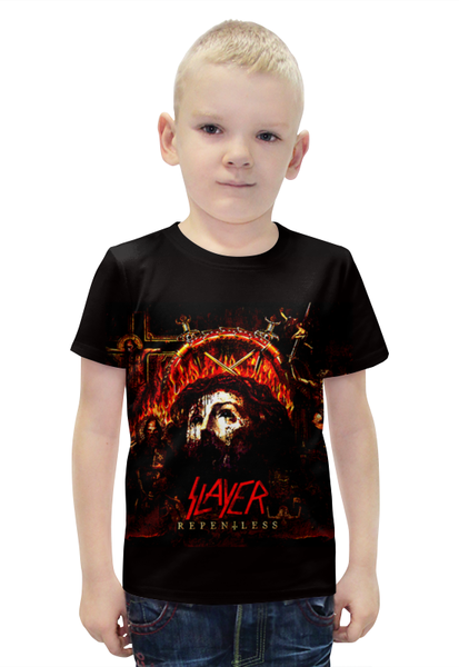 Заказать детскую футболку в Москве. Футболка с полной запечаткой для мальчиков Slayer Repentless 2015 (2) от Илья - готовые дизайны и нанесение принтов.
