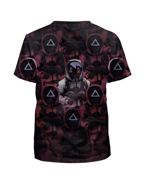 Заказать детскую футболку в Москве. Футболка с полной запечаткой для мальчиков Игра в кальмара от Дана Столыпина - готовые дизайны и нанесение принтов.