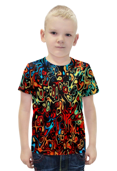 Заказать детскую футболку в Москве. Футболка с полной запечаткой для мальчиков Пятна красок от THE_NISE  - готовые дизайны и нанесение принтов.