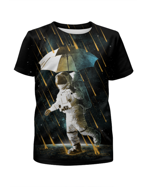 Заказать детскую футболку в Москве. Футболка с полной запечаткой для мальчиков Метеоритный дождь от Space Art - готовые дизайны и нанесение принтов.