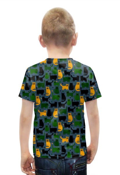 Заказать детскую футболку в Москве. Футболка с полной запечаткой для мальчиков Милые котики от THE_NISE  - готовые дизайны и нанесение принтов.