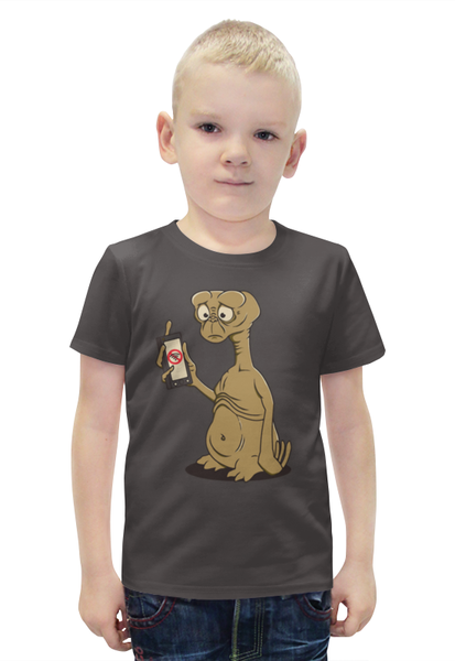 Заказать детскую футболку в Москве. Футболка с полной запечаткой для мальчиков Маленький пришелец от T-shirt print  - готовые дизайны и нанесение принтов.