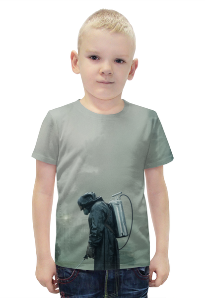 Заказать детскую футболку в Москве. Футболка с полной запечаткой для мальчиков Чернобыль от skynatural - готовые дизайны и нанесение принтов.