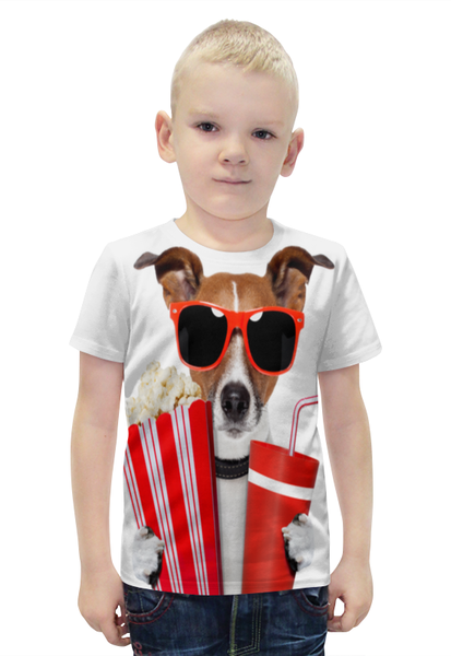 Заказать детскую футболку в Москве. Футболка с полной запечаткой для мальчиков Песик от Violet - готовые дизайны и нанесение принтов.