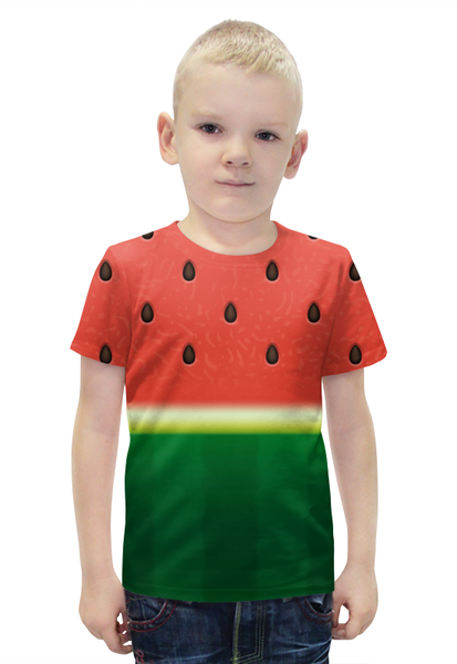 Заказать детскую футболку в Москве. Футболка с полной запечаткой для мальчиков арбузы от THE_NISE  - готовые дизайны и нанесение принтов.