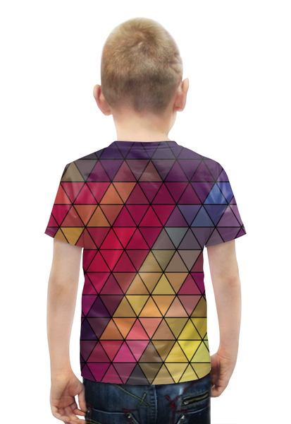 Заказать детскую футболку в Москве. Футболка с полной запечаткой для мальчиков Мозаика  от CoolDesign - готовые дизайны и нанесение принтов.