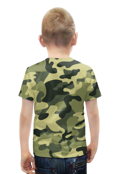 Заказать детскую футболку в Москве. Футболка с полной запечаткой для мальчиков Зеленый хаки от Nos  - готовые дизайны и нанесение принтов.