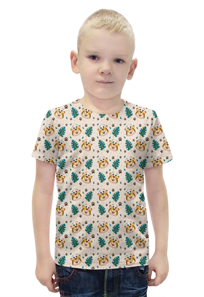 Заказать детскую футболку в Москве. Футболка с полной запечаткой для мальчиков Тигрята от trugift - готовые дизайны и нанесение принтов.