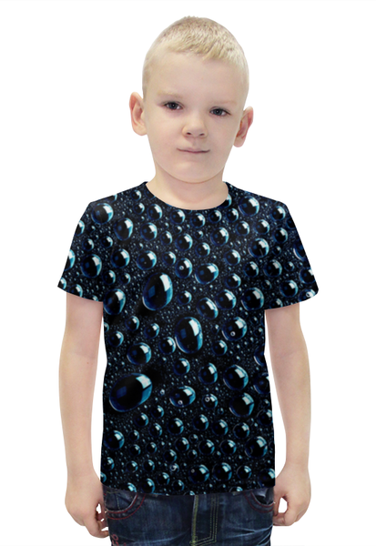 Заказать детскую футболку в Москве. Футболка с полной запечаткой для мальчиков Капля от Niq=D - готовые дизайны и нанесение принтов.