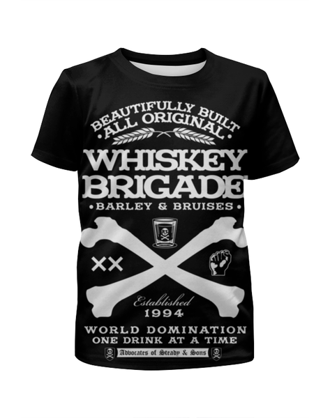 Заказать детскую футболку в Москве. Футболка с полной запечаткой для мальчиков Whiskey Brigade от Leichenwagen - готовые дизайны и нанесение принтов.