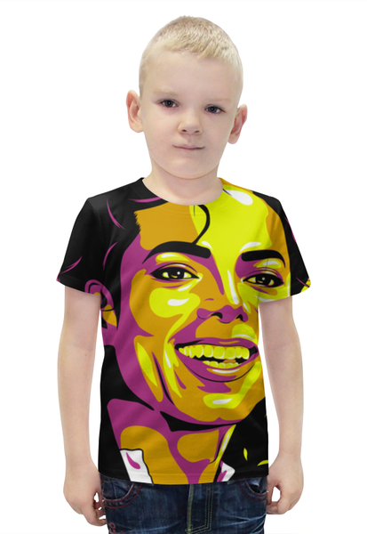 Заказать детскую футболку в Москве. Футболка с полной запечаткой для мальчиков Майкл Джексон от Виктор Гришин - готовые дизайны и нанесение принтов.