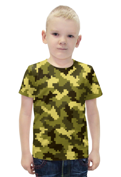 Заказать детскую футболку в Москве. Футболка с полной запечаткой для мальчиков Камуфляж-Поле от THE_NISE  - готовые дизайны и нанесение принтов.