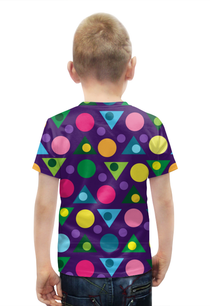 Заказать детскую футболку в Москве. Футболка с полной запечаткой для мальчиков Пёстрая геометрия от IrinkaArt  - готовые дизайны и нанесение принтов.