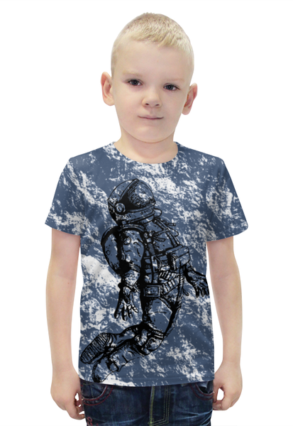 Заказать детскую футболку в Москве. Футболка с полной запечаткой для мальчиков SPACE OPEN !!! от Алексс Неро - готовые дизайны и нанесение принтов.