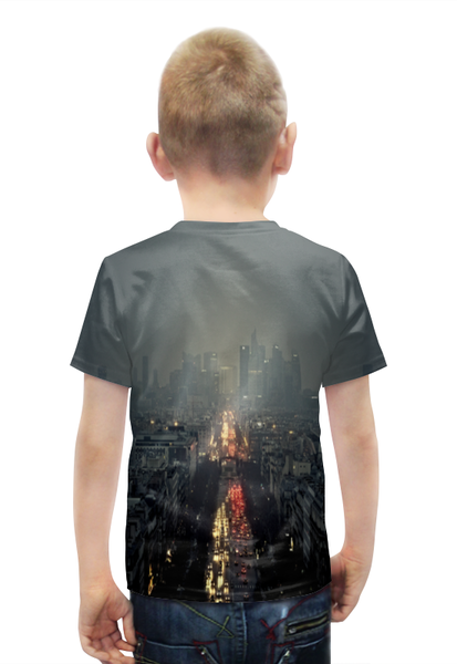 Заказать детскую футболку в Москве. Футболка с полной запечаткой для мальчиков Ночной город от THE_NISE  - готовые дизайны и нанесение принтов.
