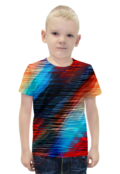 Заказать детскую футболку в Москве. Футболка с полной запечаткой для мальчиков Цветные текстуры от THE_NISE  - готовые дизайны и нанесение принтов.