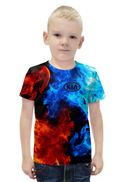 Заказать детскую футболку в Москве. Футболка с полной запечаткой для мальчиков  KIA авто от THE_NISE  - готовые дизайны и нанесение принтов.