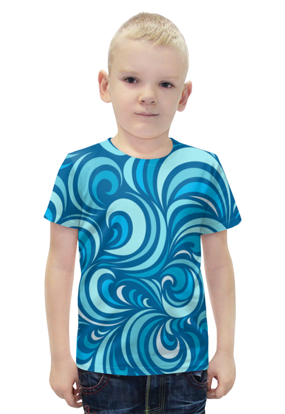 Заказать детскую футболку в Москве. Футболка с полной запечаткой для мальчиков Морской узор от THE_NISE  - готовые дизайны и нанесение принтов.