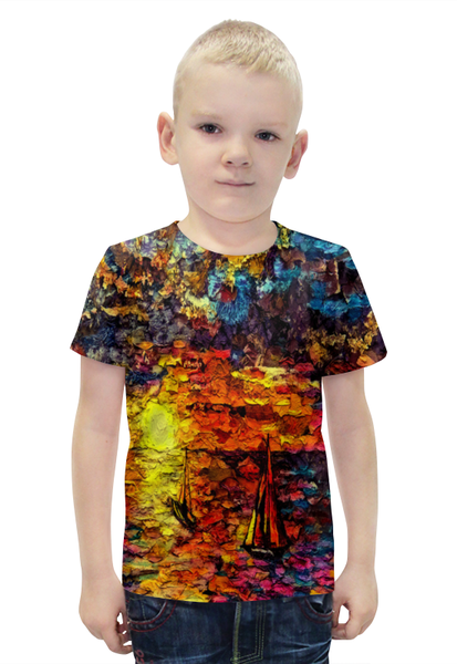 Заказать детскую футболку в Москве. Футболка с полной запечаткой для мальчиков Корабли от THE_NISE  - готовые дизайны и нанесение принтов.