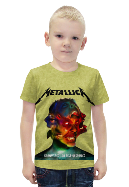 Заказать детскую футболку в Москве. Футболка с полной запечаткой для мальчиков Metallica Band от Leichenwagen - готовые дизайны и нанесение принтов.
