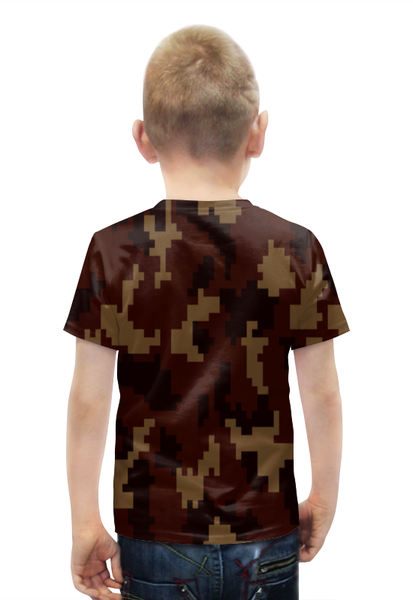 Заказать детскую футболку в Москве. Футболка с полной запечаткой для мальчиков camouflage brown от THE_NISE  - готовые дизайны и нанесение принтов.