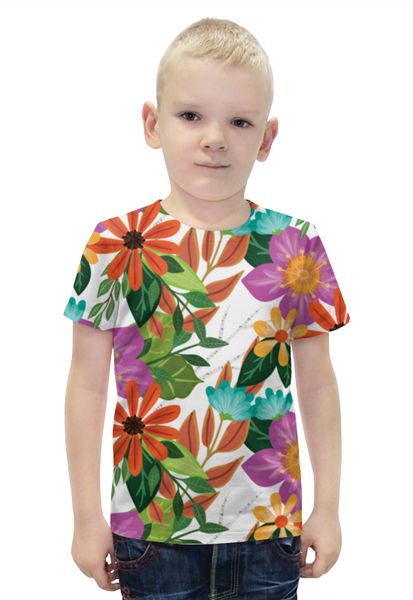 Заказать детскую футболку в Москве. Футболка с полной запечаткой для мальчиков  flowers  от THE_NISE  - готовые дизайны и нанесение принтов.