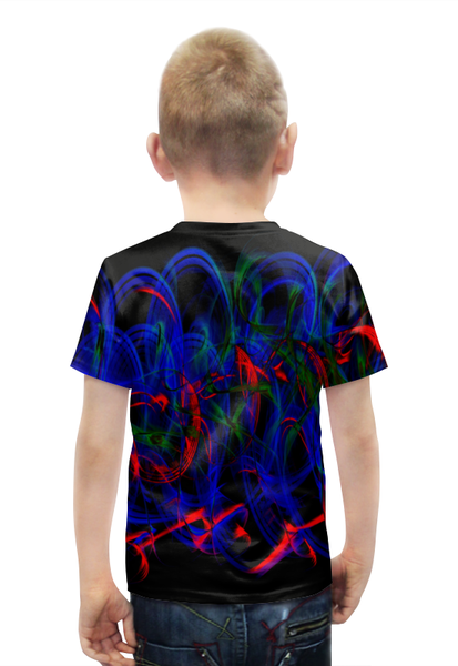 Заказать детскую футболку в Москве. Футболка с полной запечаткой для мальчиков Яркие линии от THE_NISE  - готовые дизайны и нанесение принтов.