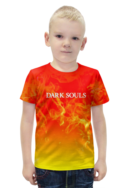 Заказать детскую футболку в Москве. Футболка с полной запечаткой для мальчиков Dark Souls от THE_NISE  - готовые дизайны и нанесение принтов.