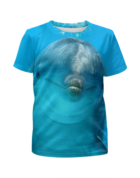 Заказать детскую футболку в Москве. Футболка с полной запечаткой для мальчиков дельфин от THE_NISE  - готовые дизайны и нанесение принтов.