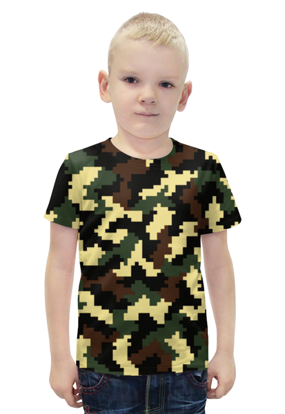 Заказать детскую футболку в Москве. Футболка с полной запечаткой для мальчиков camouflage style от THE_NISE  - готовые дизайны и нанесение принтов.