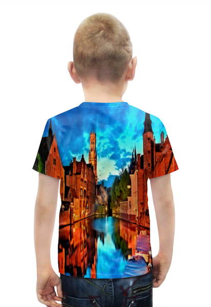 Заказать детскую футболку в Москве. Футболка с полной запечаткой для мальчиков Night City от THE_NISE  - готовые дизайны и нанесение принтов.