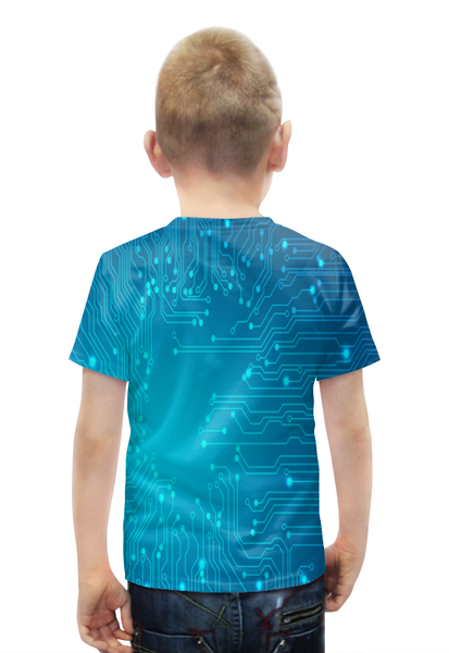 Заказать детскую футболку в Москве. Футболка с полной запечаткой для мальчиков Технология от THE_NISE  - готовые дизайны и нанесение принтов.